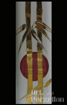 Vase Bambus rot-gold